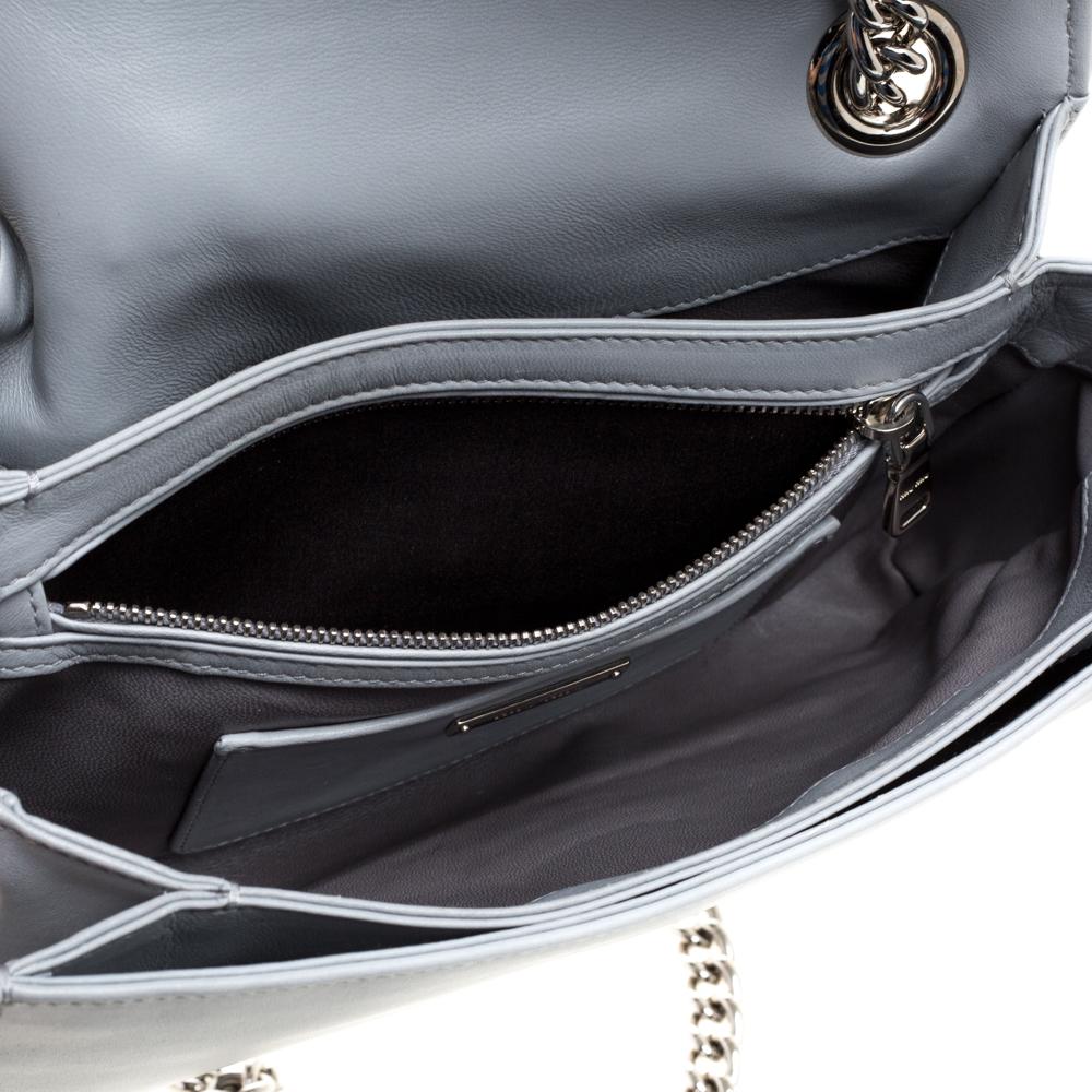 Women's Miu Miu Grey Matelasse Leather Medium Club Shoulder Bag