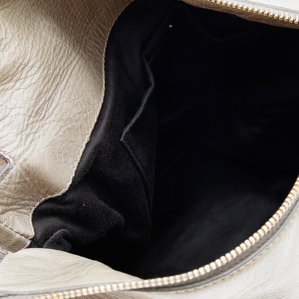 Miu - Sac à main en cuir Vitello Lux avec nœud gris 1