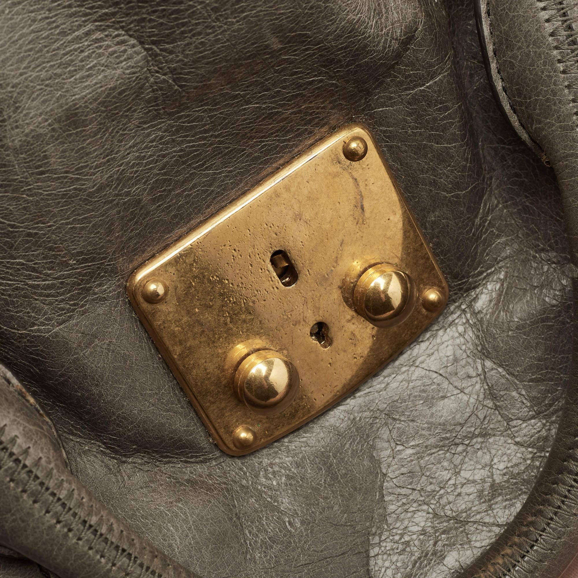Miu Miu Grey Vitello Lux Leather Side Bow Bag 2