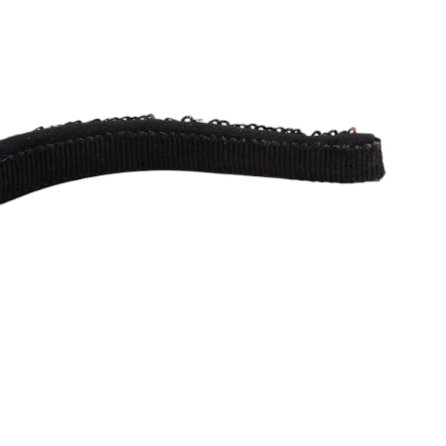 MIU Haarband Pailletten Silber Kupfer Grün Schwarz Schwarzes Haar Accessoire im Angebot 3