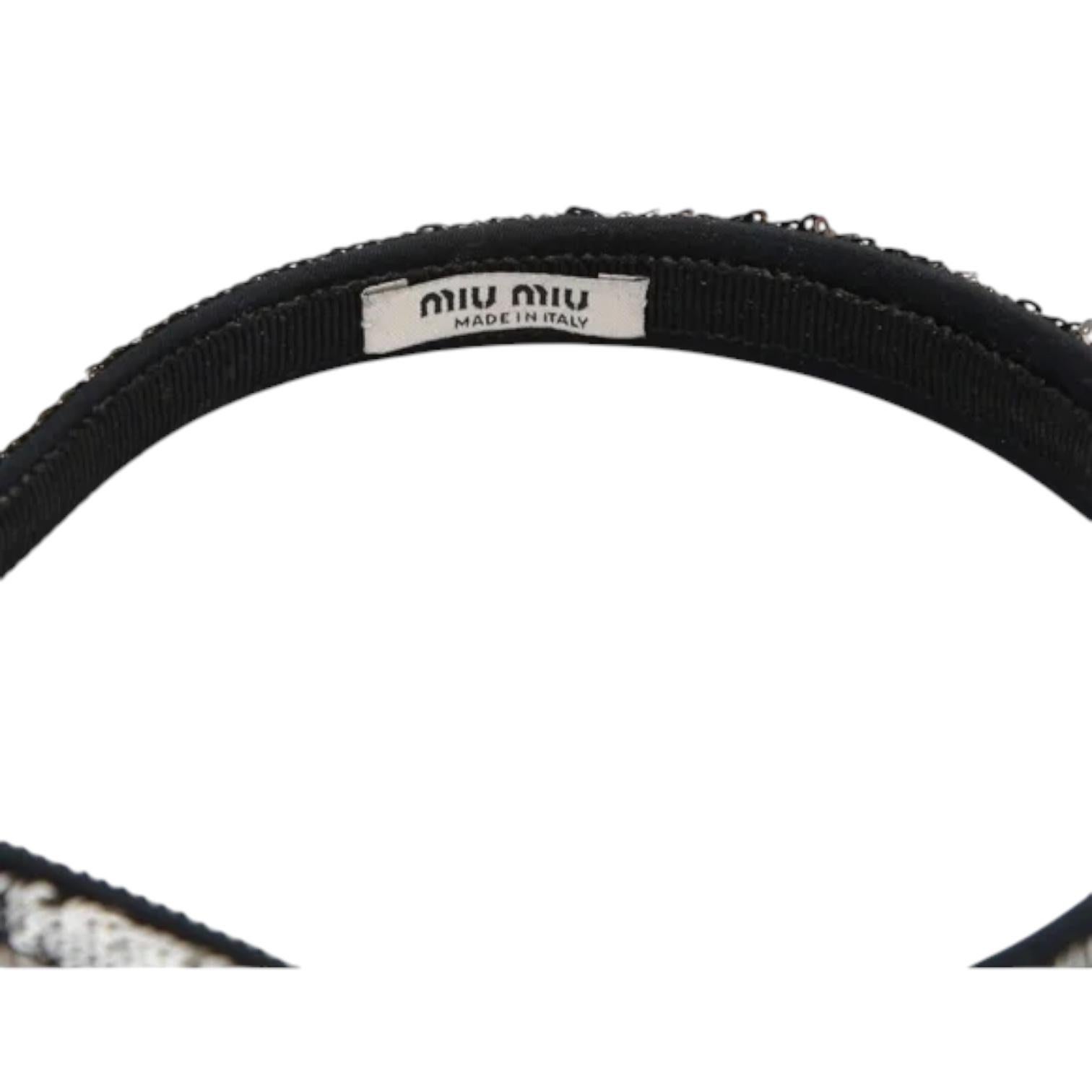 MIU Haarband Pailletten Silber Kupfer Grün Schwarz Schwarzes Haar Accessoire im Angebot 5