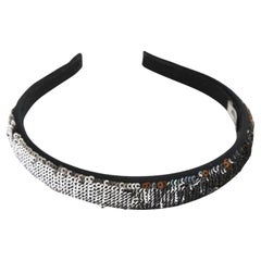 MIU Haarband Pailletten Silber Kupfer Grün Schwarz Schwarzes Haar Accessoire