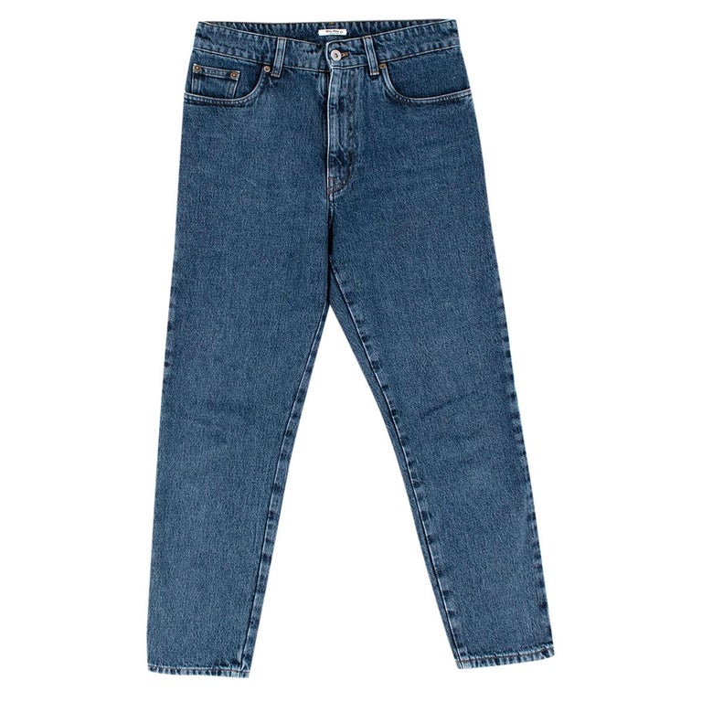 Miu Miu Icons Blue Cotton Brigitte Jeans - Size 27 at 1stDibs