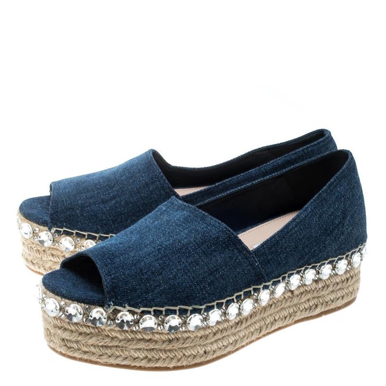 miu miu denim espadrilles
