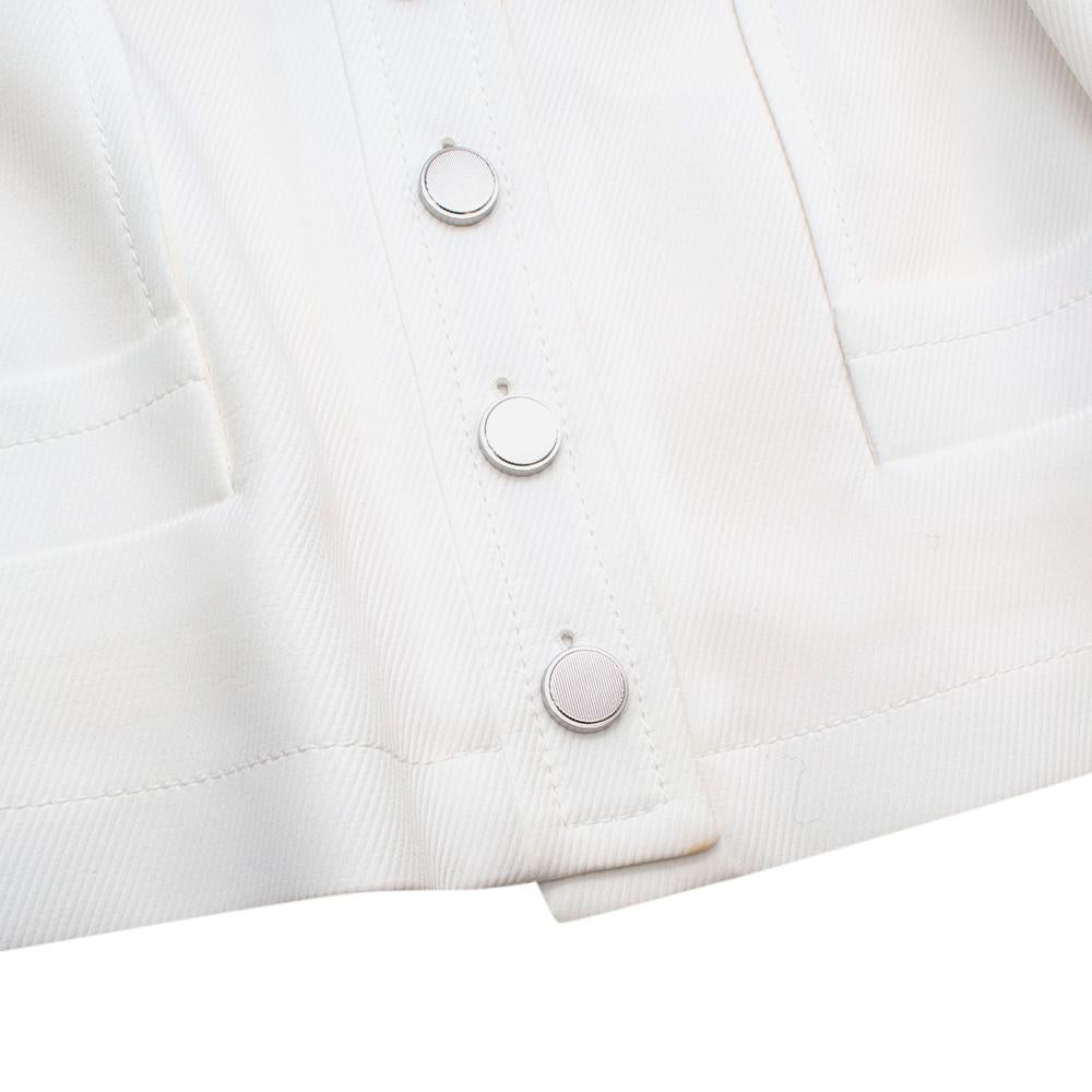 Miu Miu Ivory Tailored Jacket with Silver Buttons US4 For Sale 2