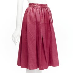 MIU Lammfell Leder A-Linien-Tischrock mit hoher Taille und A-Linie IT40 S