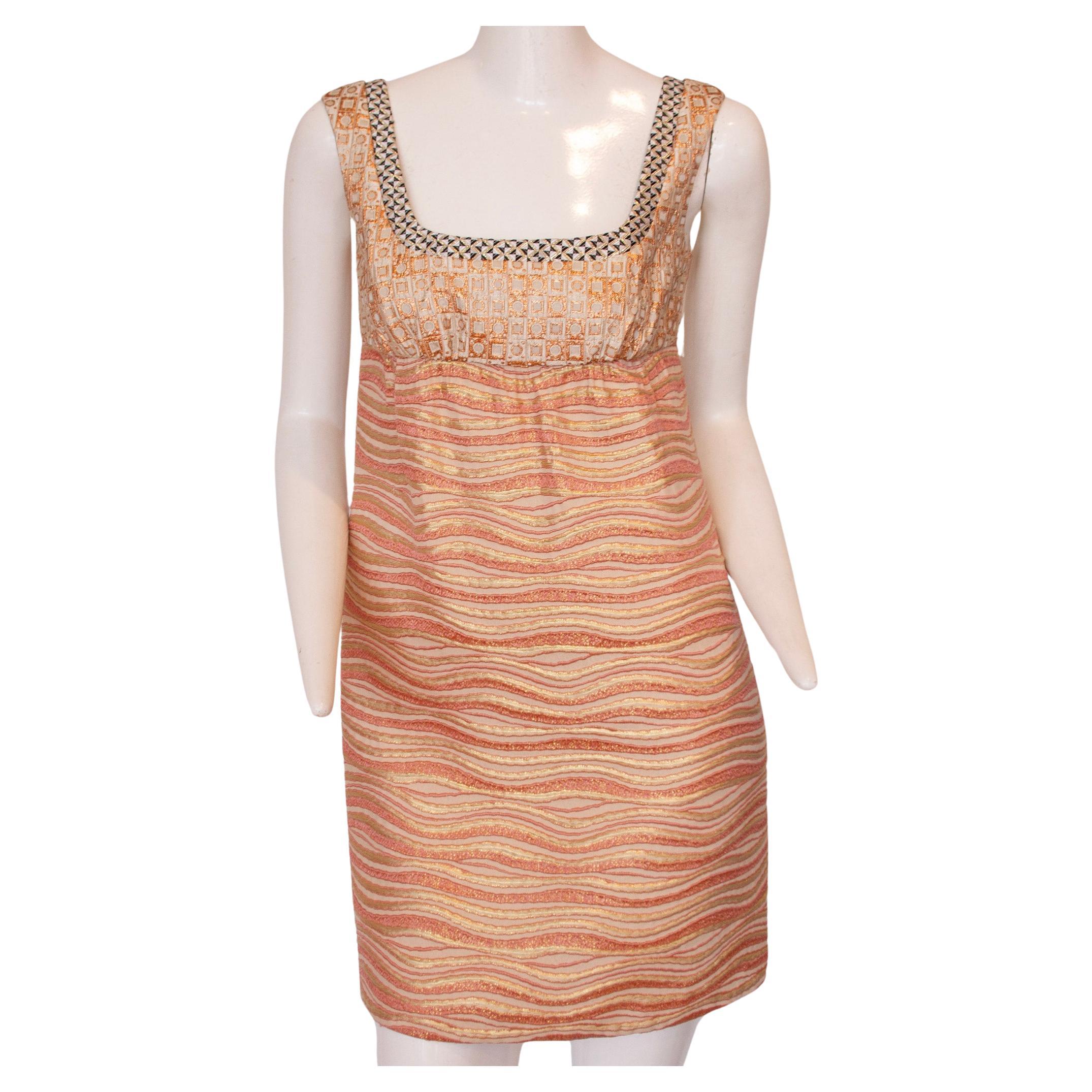 Miu Miu, Lamé Metallic Rose and Gold, Dress, S/S 2008