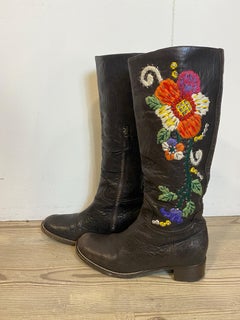 Miu Miu leather boot