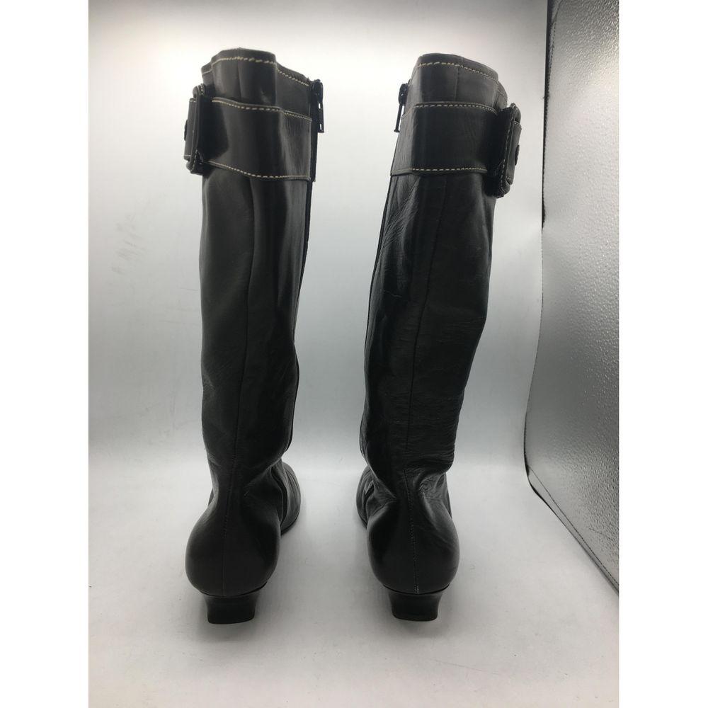 Women's Miu Miu Leather Boots in Black