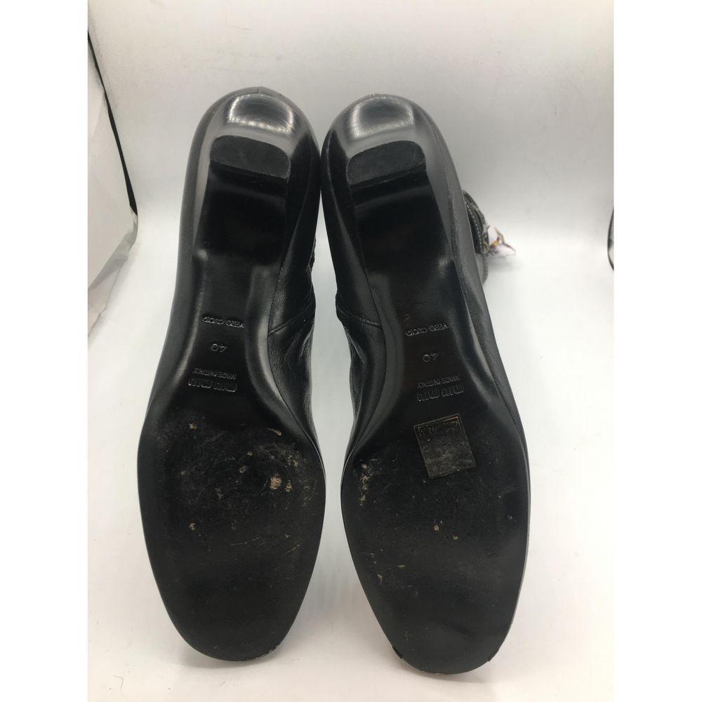 Miu Miu Leather Boots in Black 1