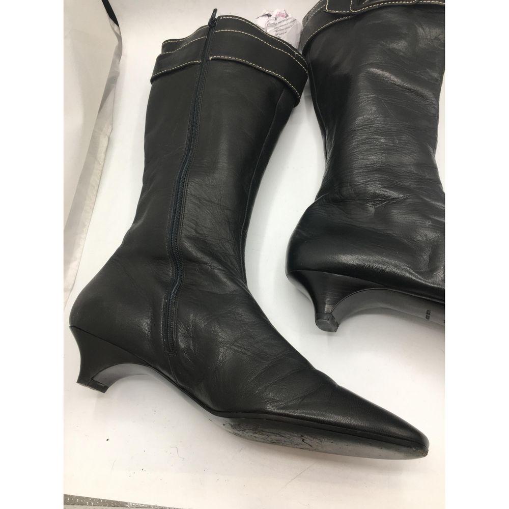 Miu Miu Leather Boots in Black 2