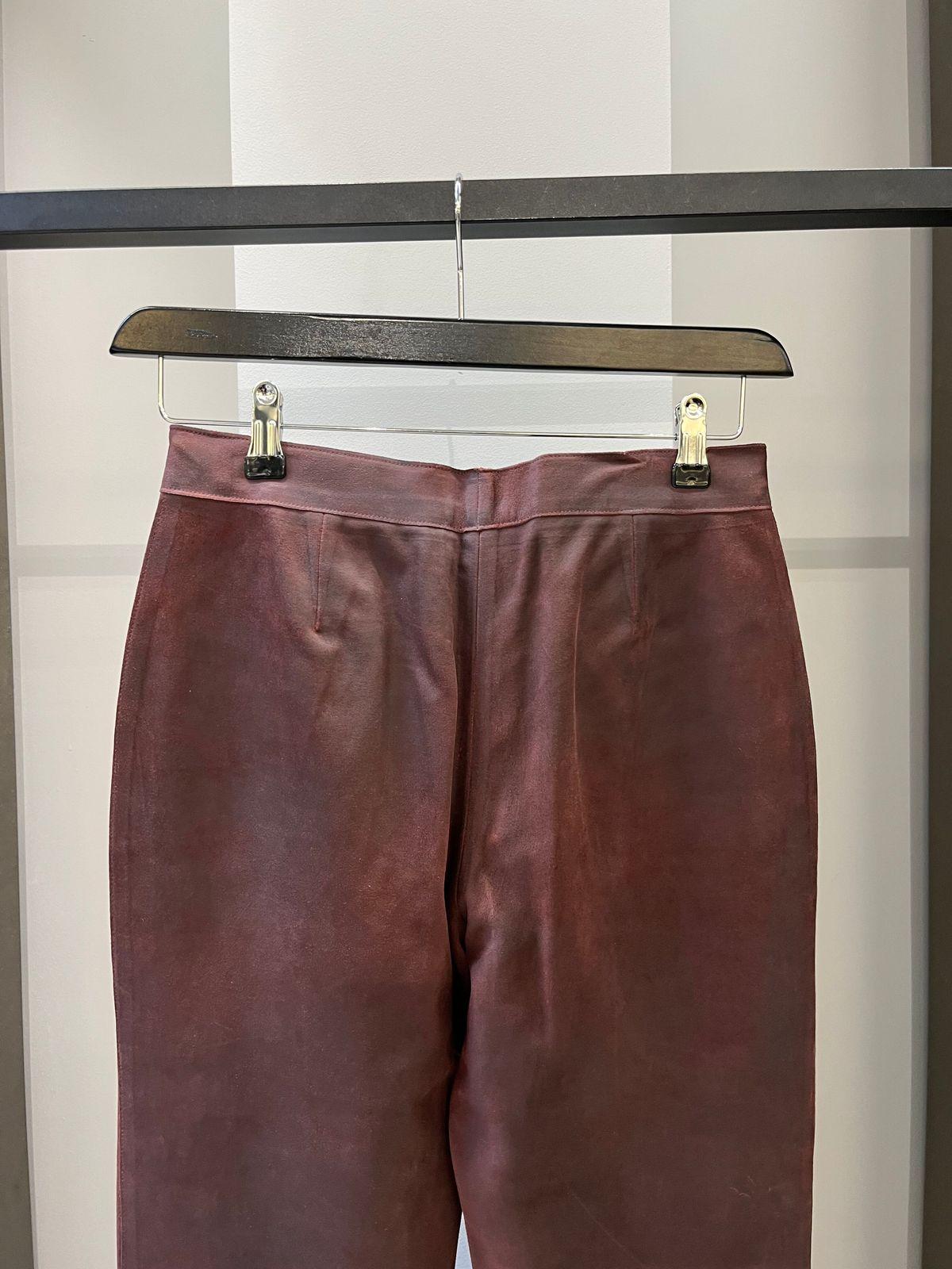 Miu Miu Leather Brown Pants For Sale 3