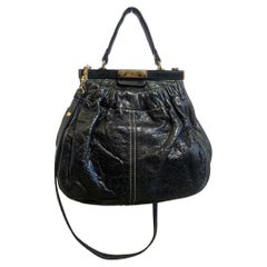 Vintage Miu Miu Leather Crossbody Bag in Black