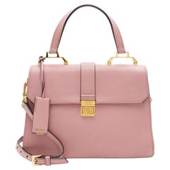 Miu Miu Madras-Tasche aus Leder mit Tragegriff
