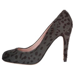 Miu Miu Leopard Print Pony Haar Pumps