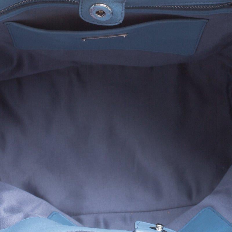 Women's Miu Miu Light Blue Matelasse Leather Swarovski Crystal Tote