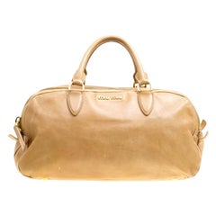 Miu Miu Light Brown Leather Satchel