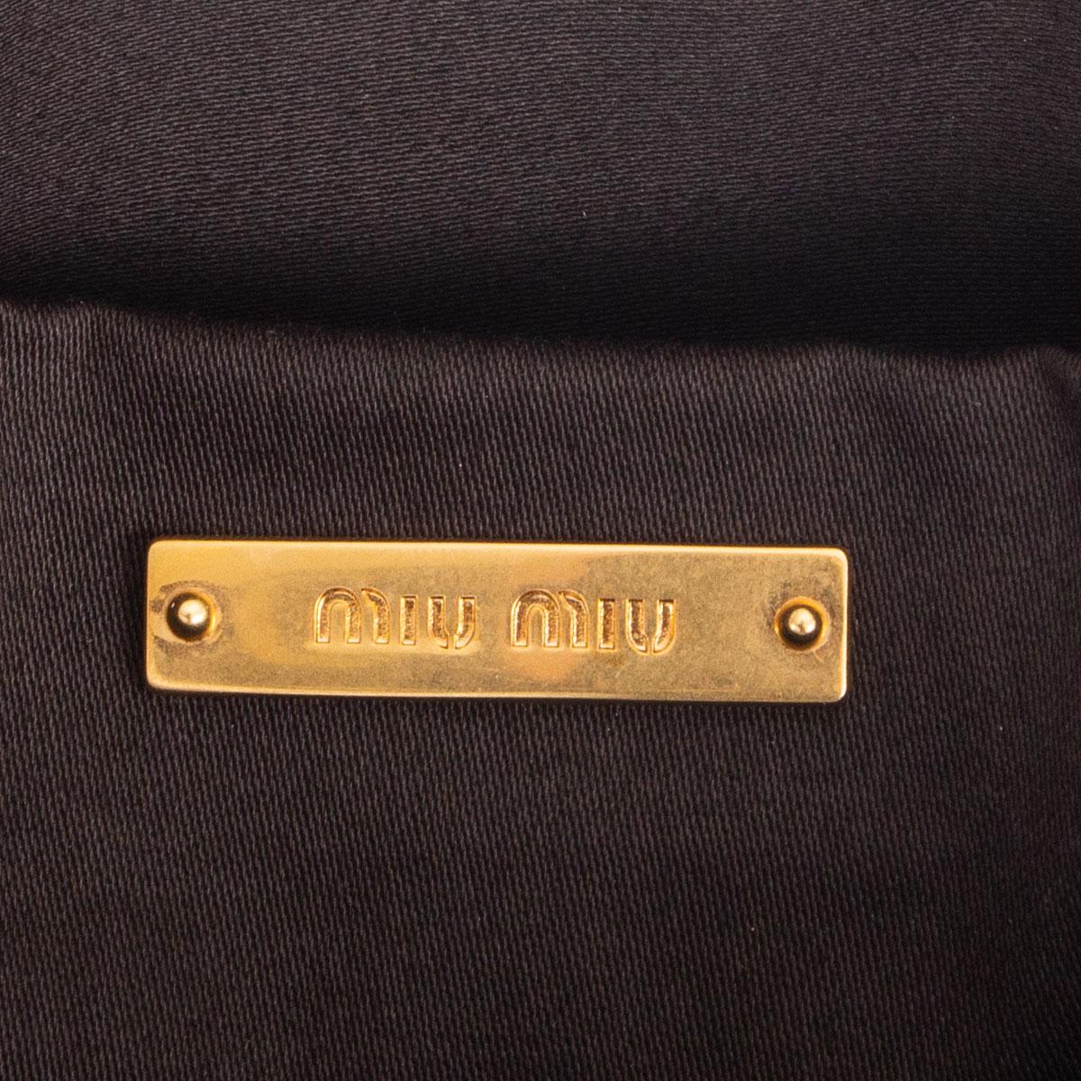 MIU MIU light grey leather MATELASSE QUILTED Clutch Bag For Sale 2