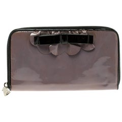 Miu Miu Lilac Patent Leather Zip Around Wallet