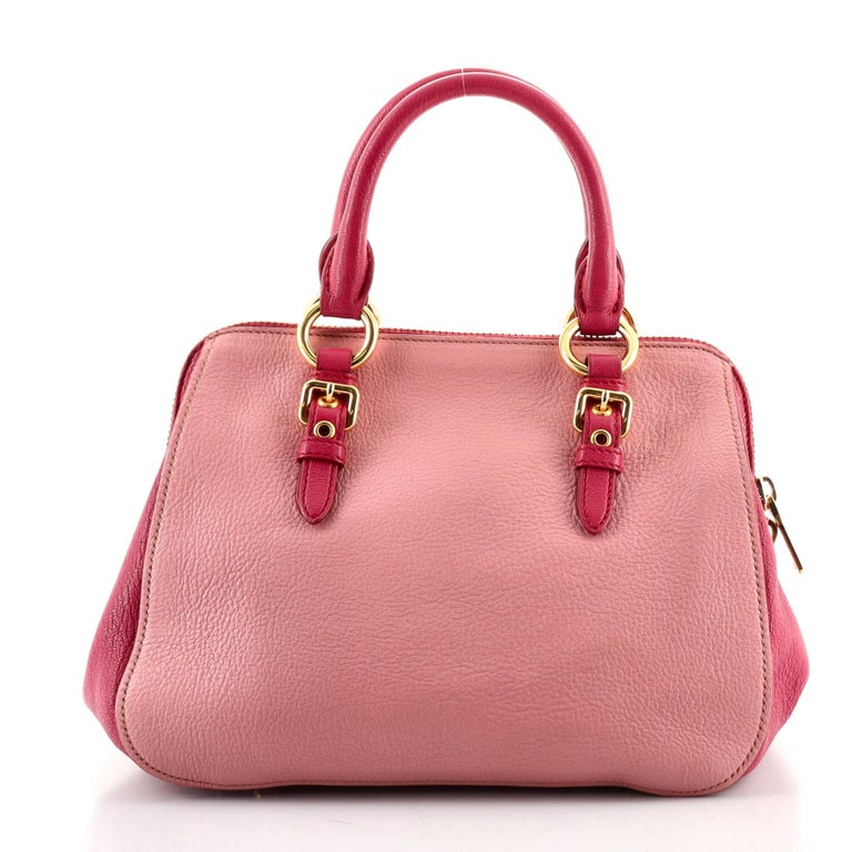 Miu Miu Madras Bowler Bag Leather Small at 1stDibs