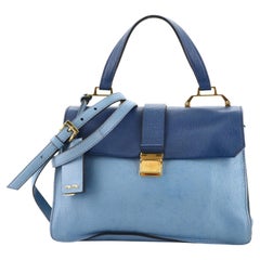 Miu Miu Madras Convertible Compartment Top Handle Bag Leather Medium