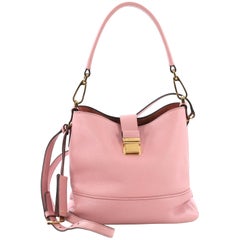 Miu Miu Madras Convertible Hobo Leather Small