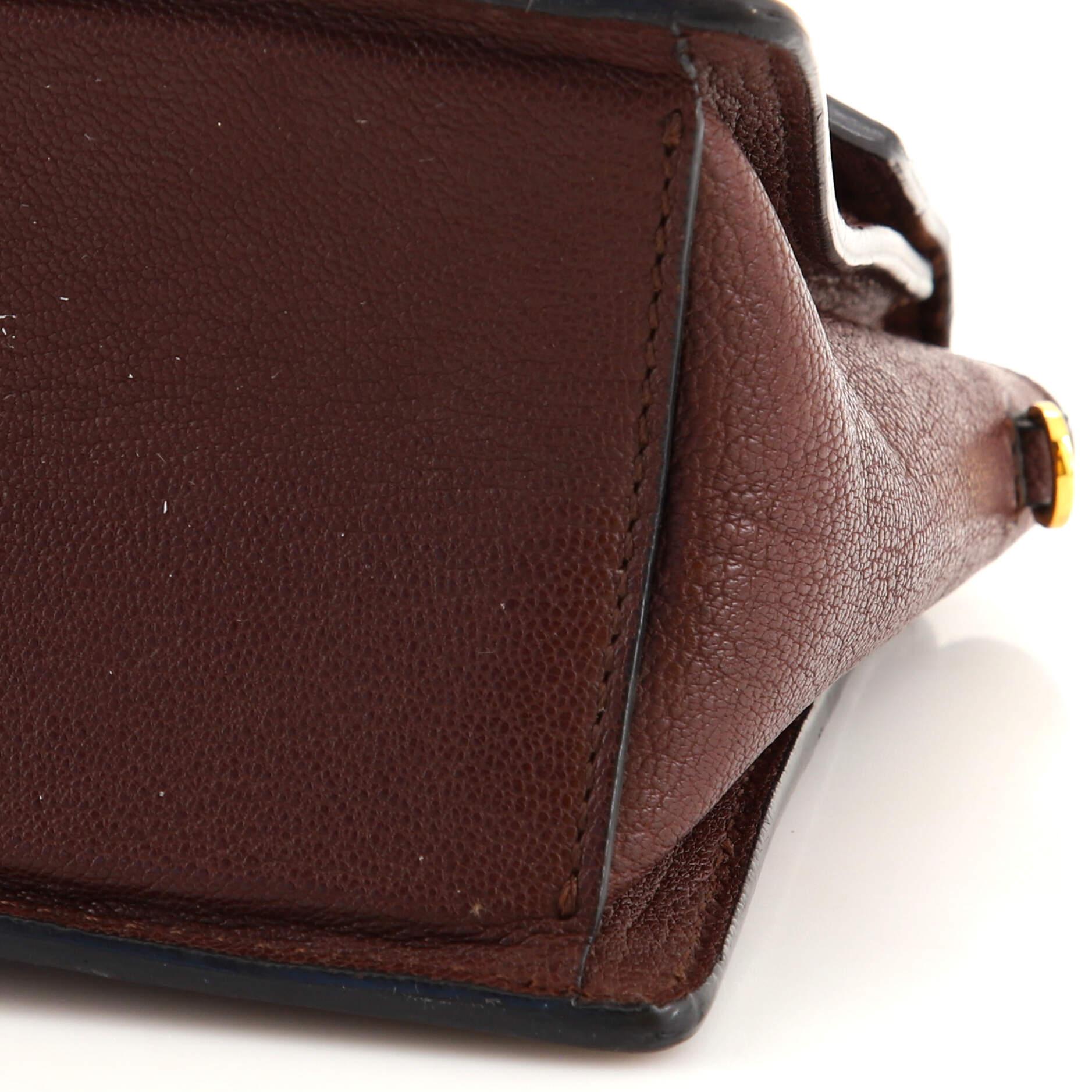 Miu Miu Madras Convertible Top Handle Bag Leather Mini 2