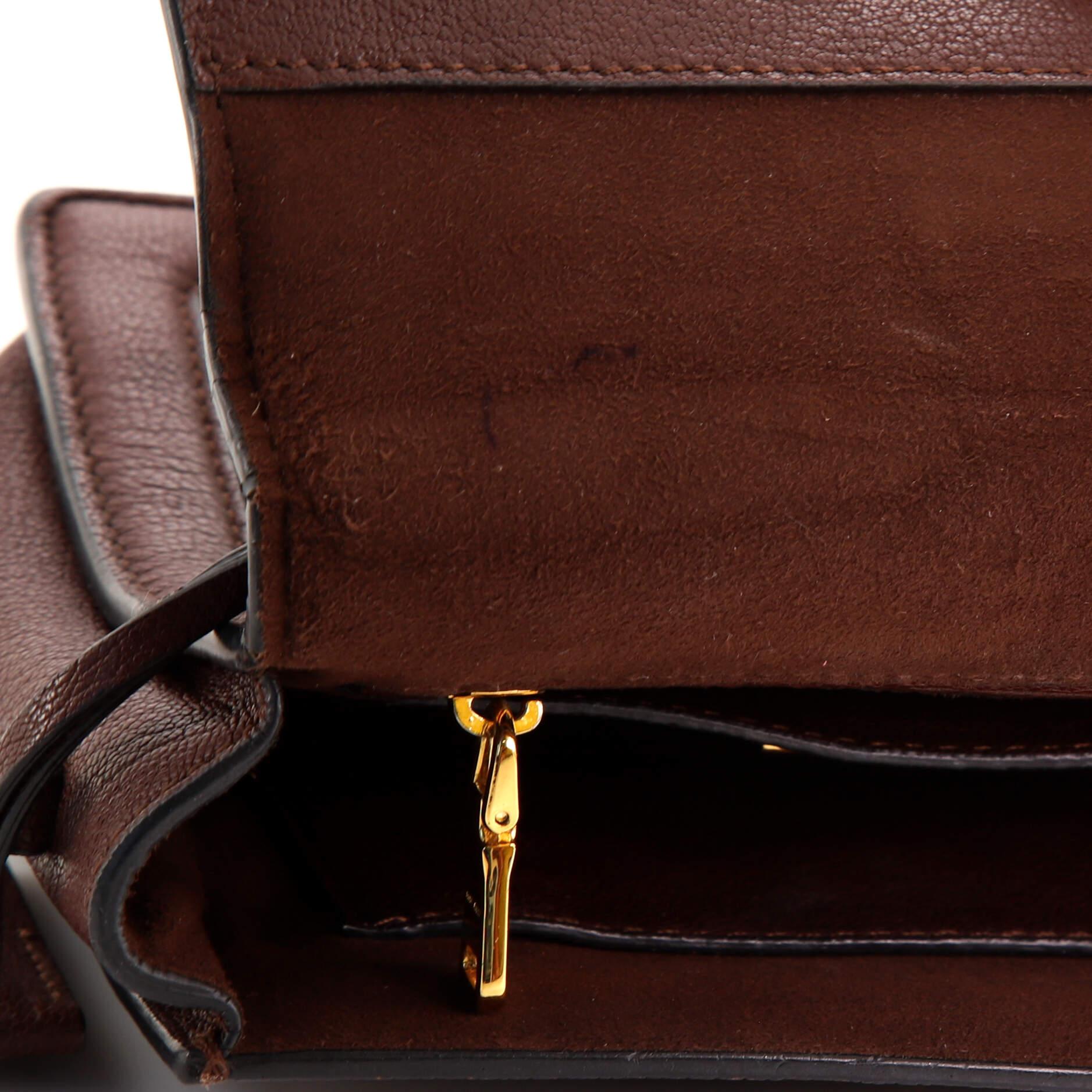 Miu Miu Madras Convertible Top Handle Bag Leather Mini 5