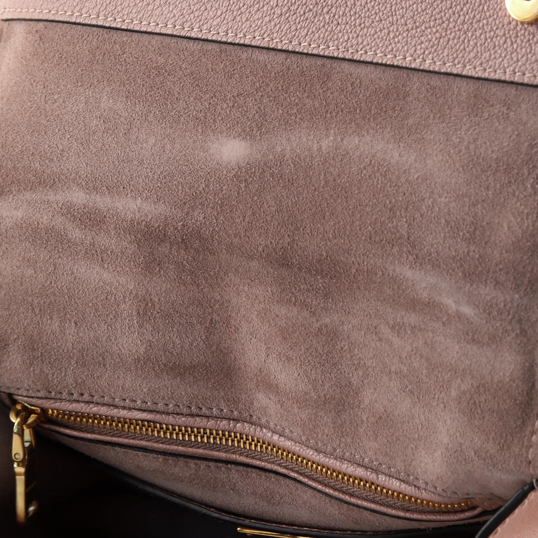 Miu Miu Madras Crystal Buckle Shoulder Bag Leather Small 5