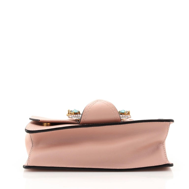 Miu Miu Madras Crystal Buckle Shoulder Bag Leather Small at 1stDibs