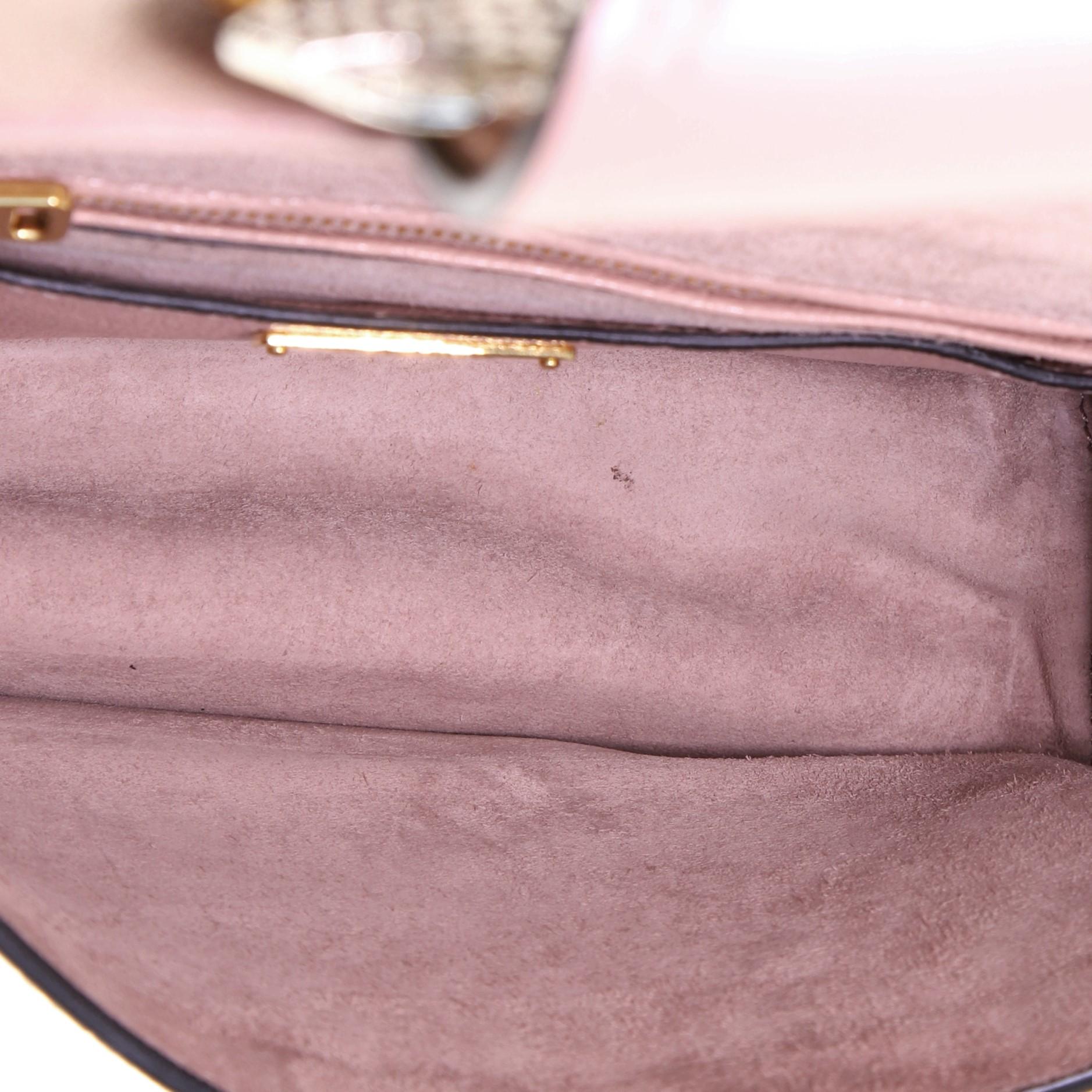 Miu Miu Madras Crystal Buckle Shoulder Bag Leather Small 1