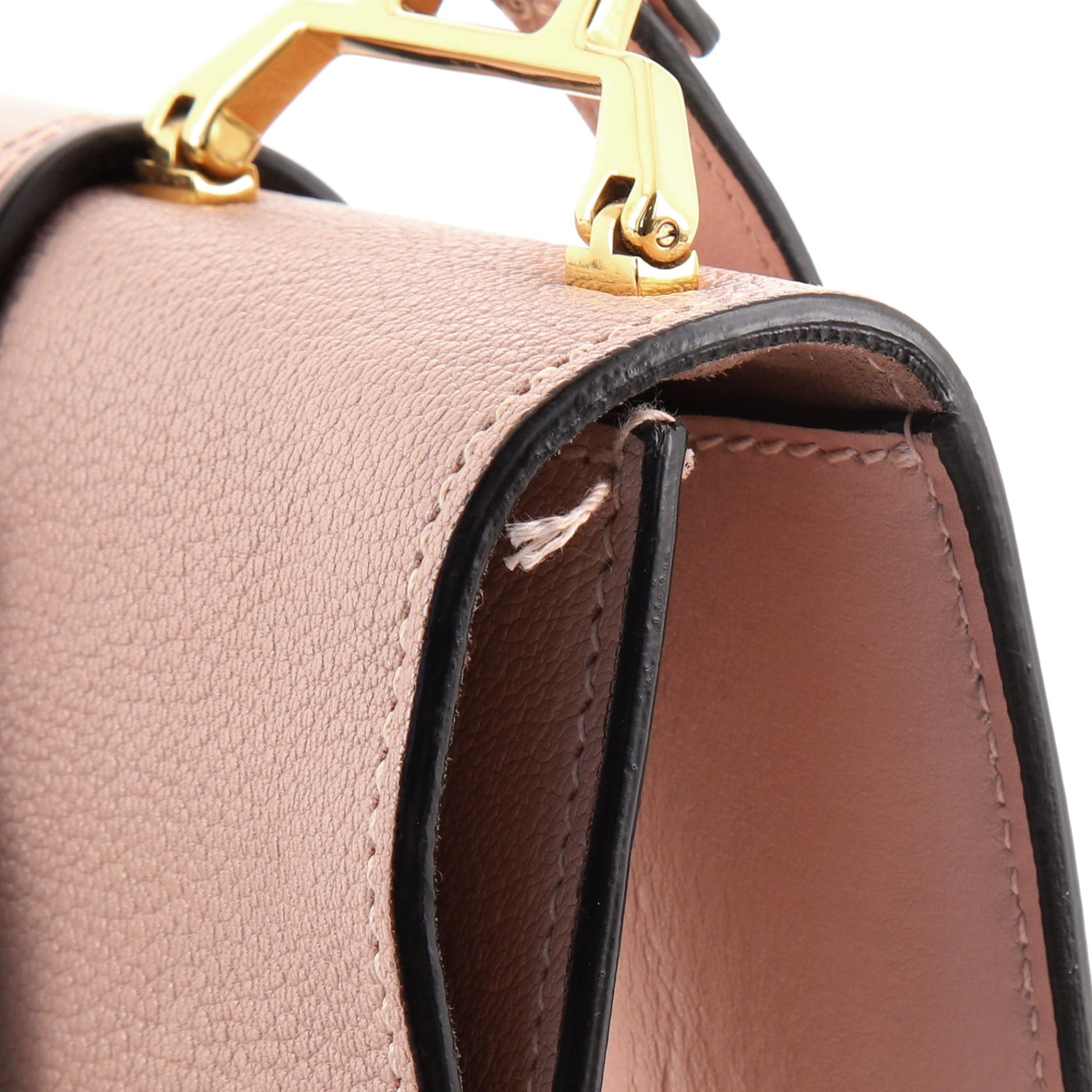 Miu Miu Madras Crystal Buckle Shoulder Bag Leather Small 2