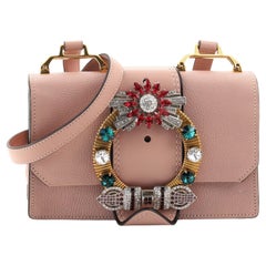 Miu Miu, Bags, Nwts Miu Miu Lady Madras Embellished Leather Shoulder Bag