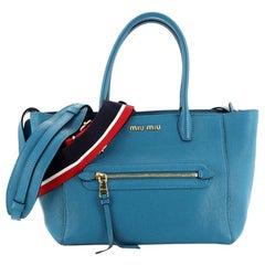 Miu Miu Madras Front Zip Tote Leather Medium