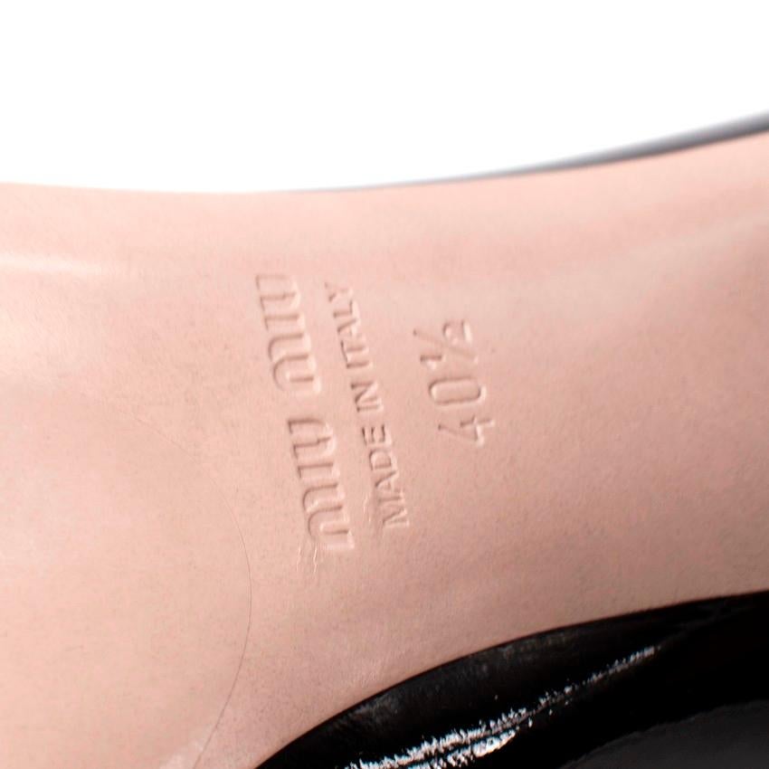 Miu Miu Mary-Jane Schwarz Kristallverzierte Leder Pumps 5
