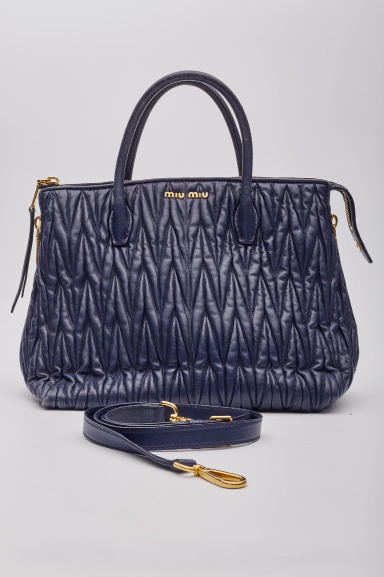 MIU MIU quilting leather shoulder bag