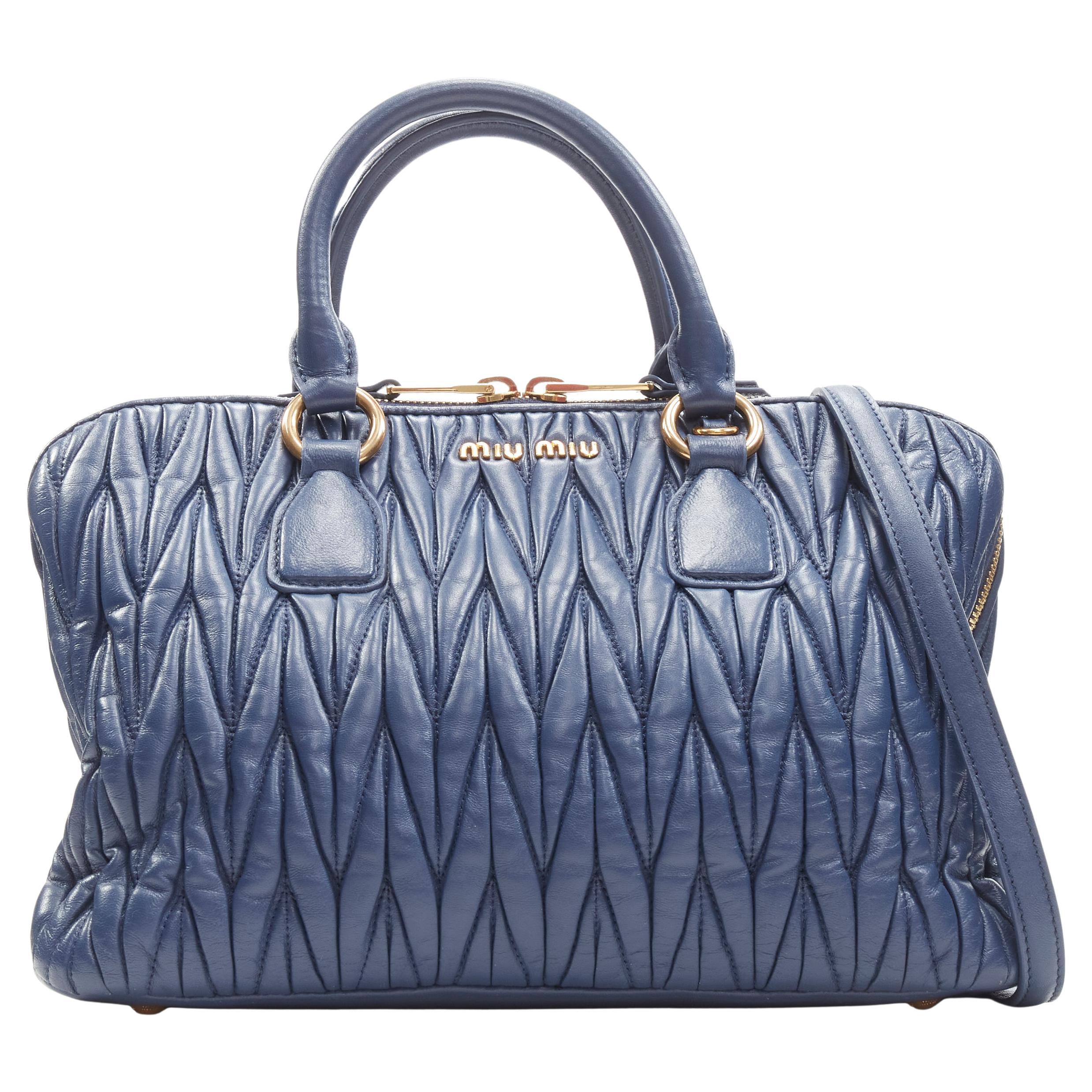 Miu Miu Chevron Quilting Shoulder Tote Bag