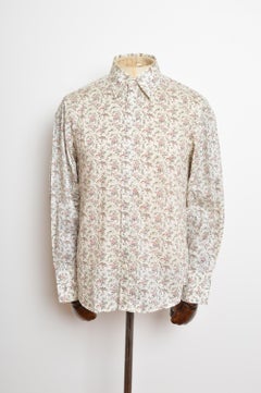 Miu Miu Mens Spring 2002 Floral Patterned Long sleeve Cotton liberty shirt