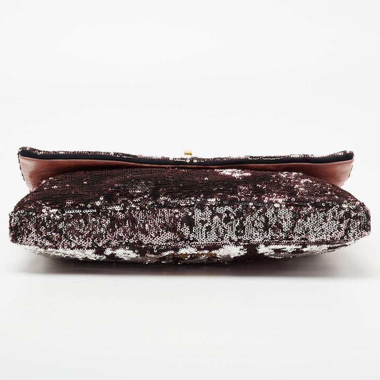 Miu Miu Metallic Two Tone Sequins Clutch For Sale at 1stDibs