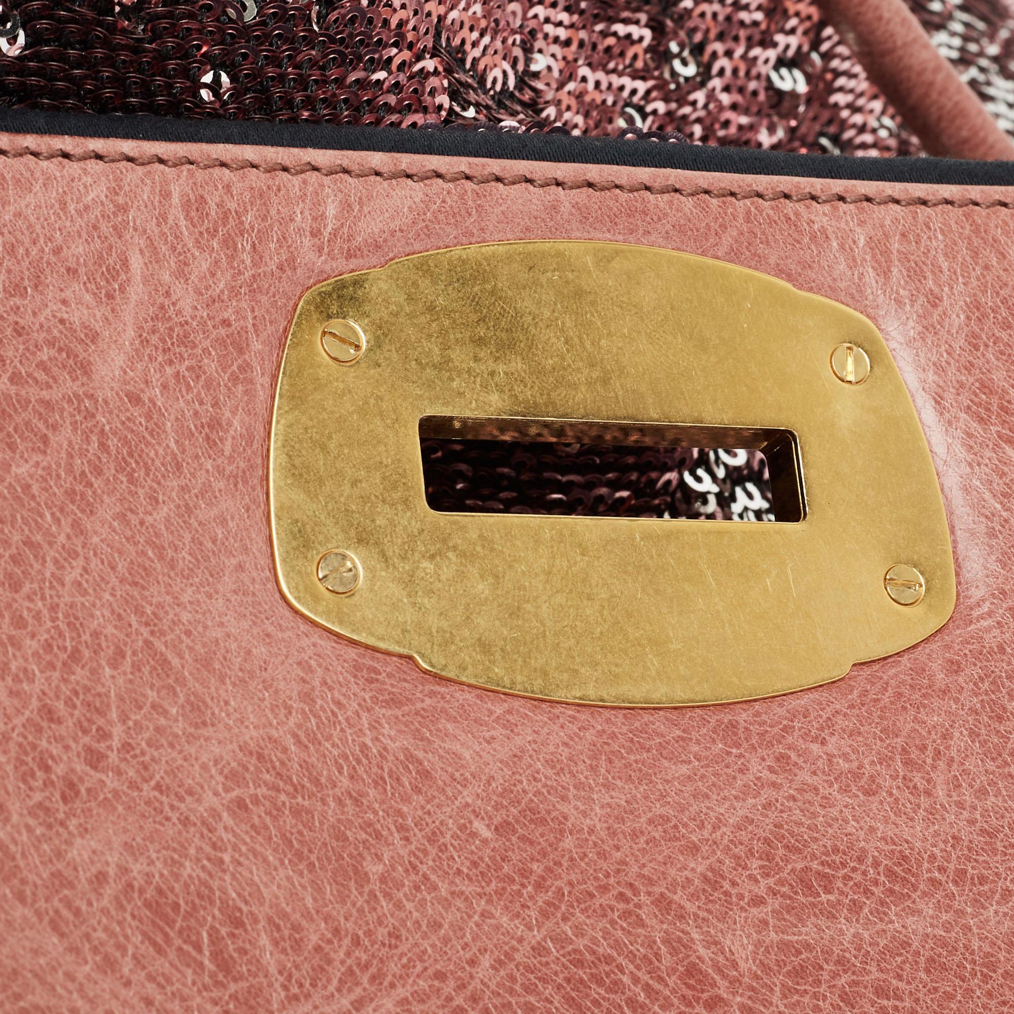 Miu Miu Metallic Two Tone Sequins Clutch 1