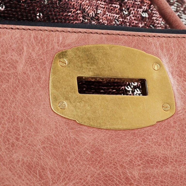 Miu Miu Metallic Two Tone Sequins Clutch For Sale at 1stDibs