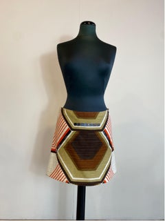 Miu Miu mini geometric orange Skirt