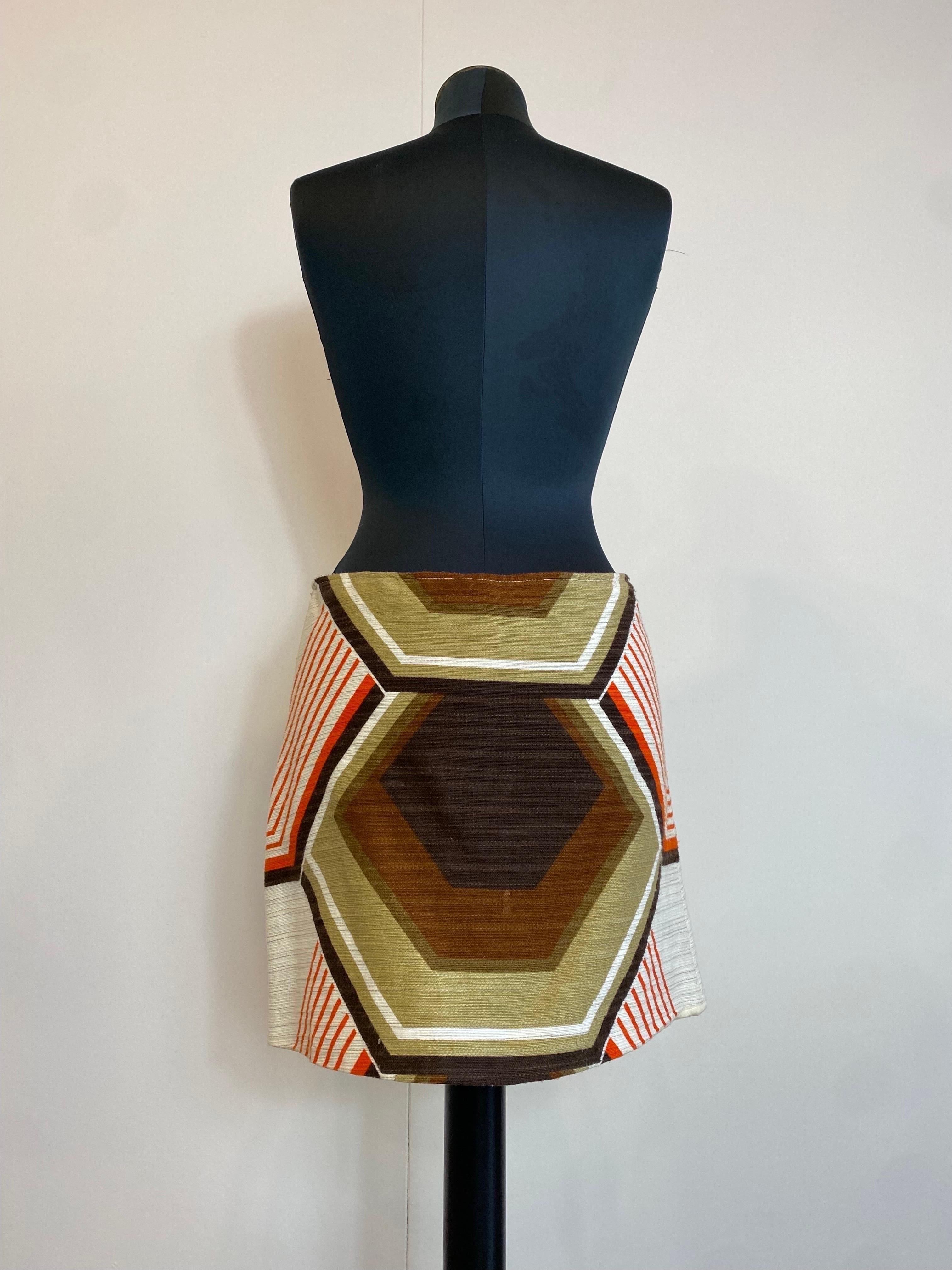 Women's or Men's Miu Miu mini geometric orange Skirt
