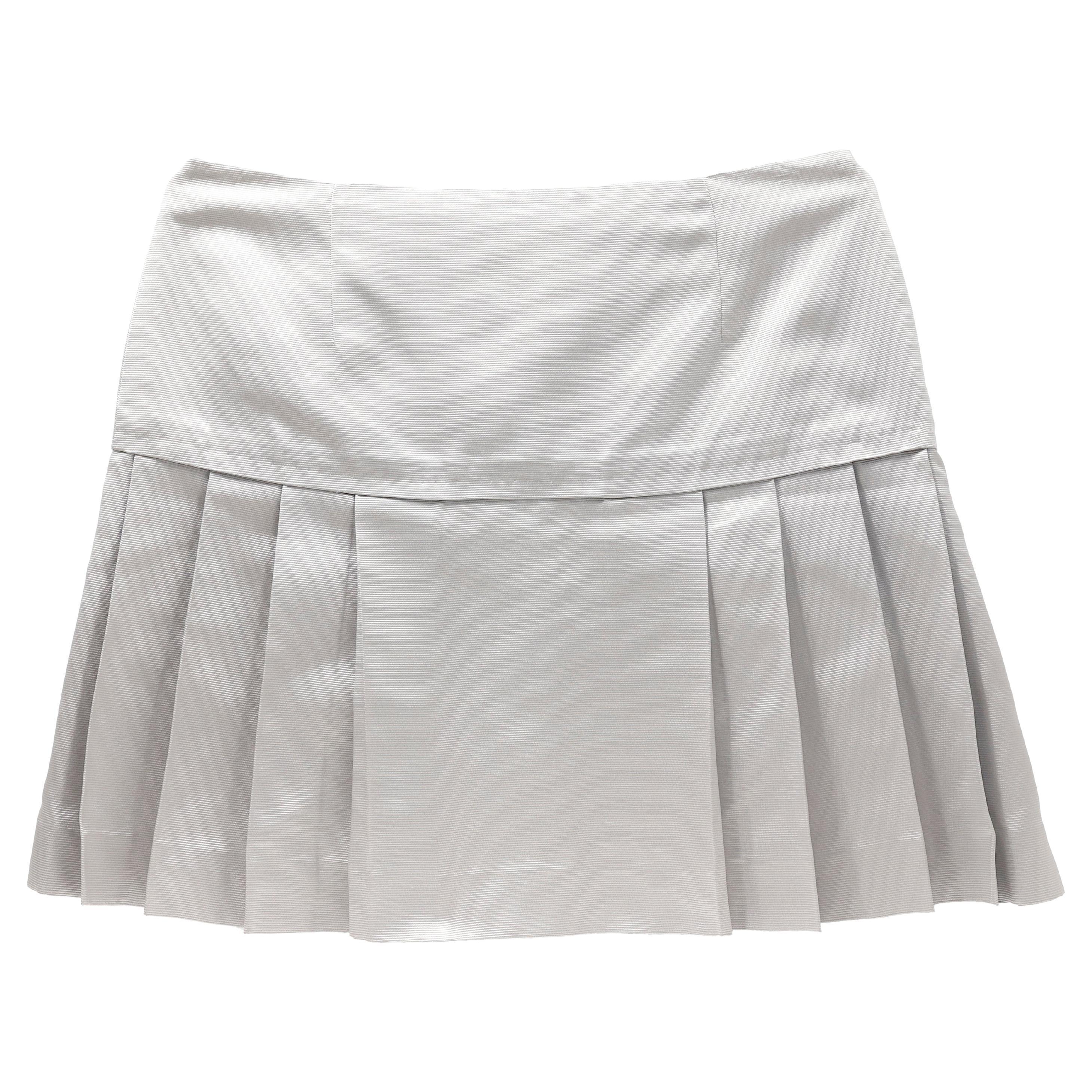 Miu Miu mini Skirt in sil For Sale