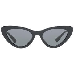 Miu Miu Women's Black Oversized Circular Sunglasses For Sale at 1stDibs