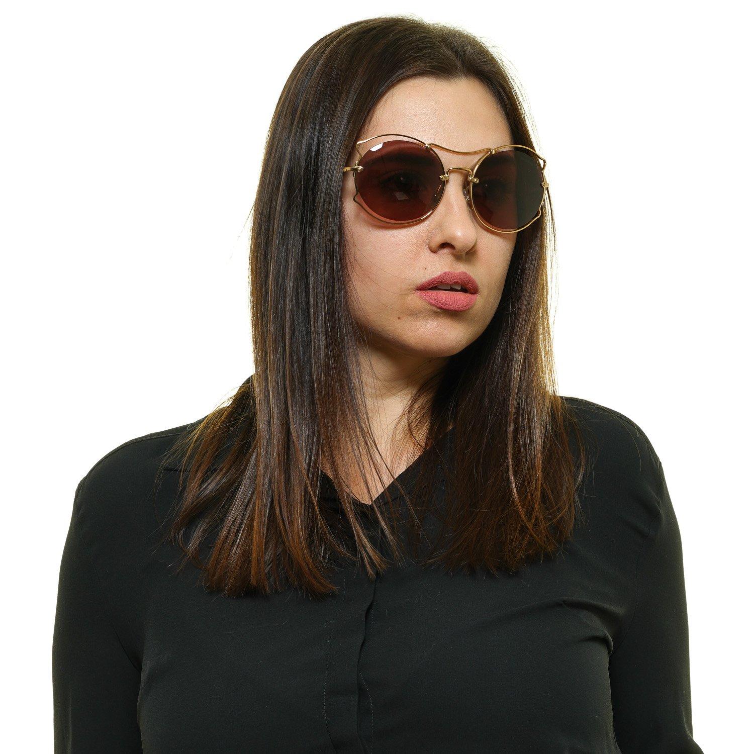 Miu Miu Mint Women Gold Sunglasses MU50SS 7OE0A057 57-19-144 mm In Excellent Condition In Rome, Rome