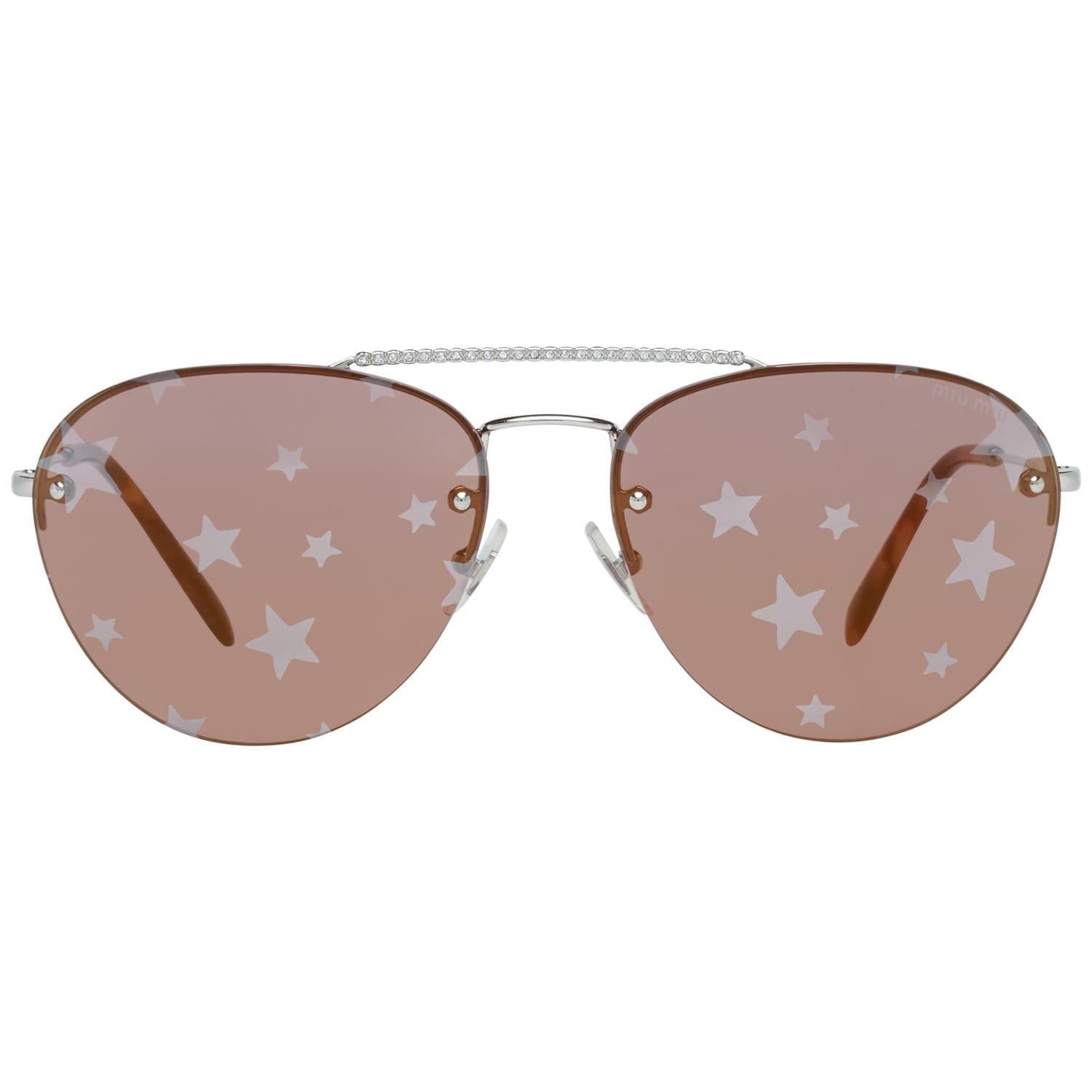 Miu Miu Mint Women Silver Sunglasses MU54US 1BC19559 59-15-138 mm