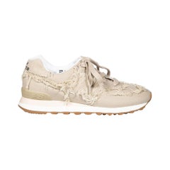 Miu Miu Miu Miu x New Balance Beige Frayed Trainers Size IT 38