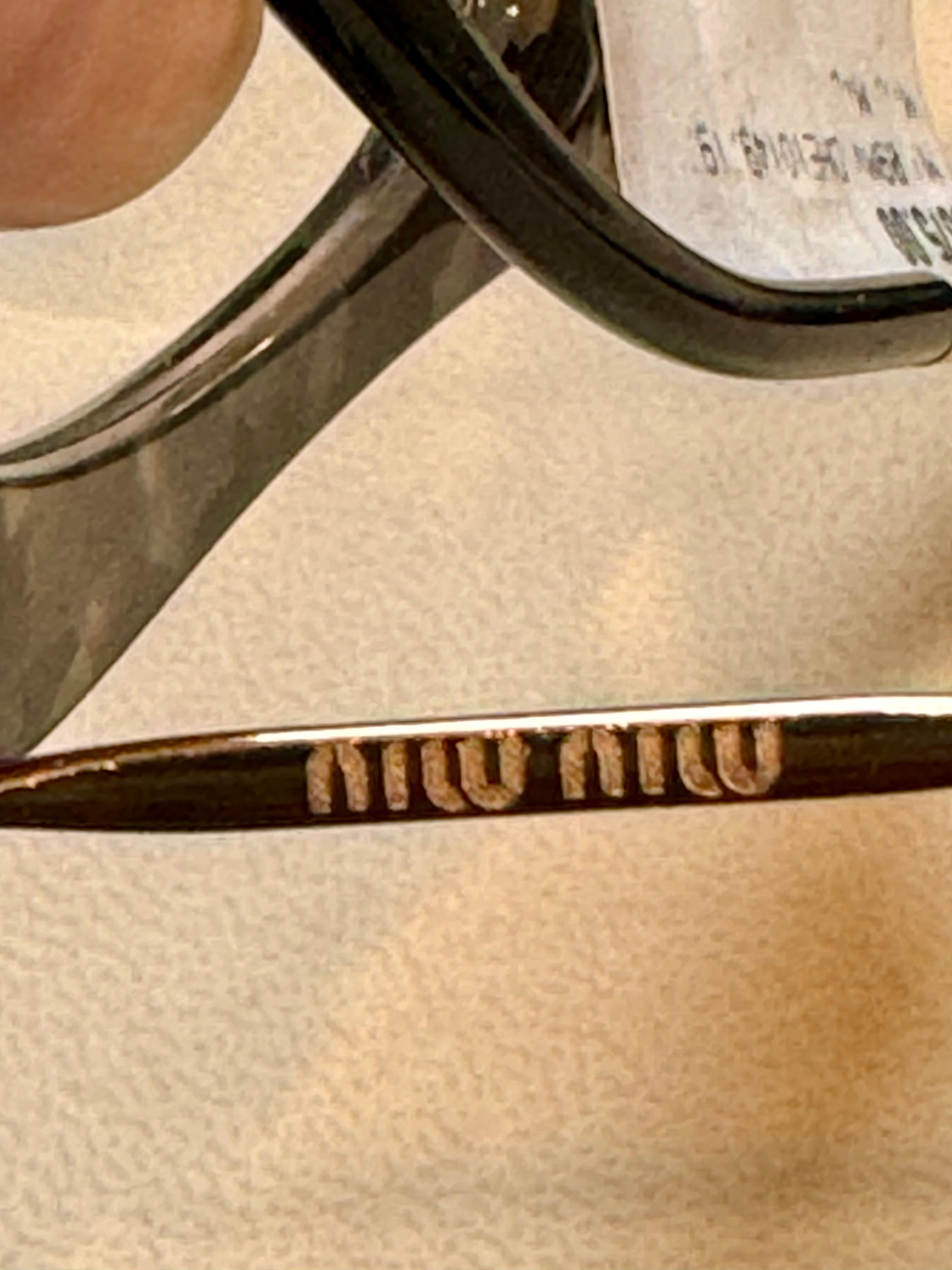 Women's Miu Miu MU 09MV DHE101 Grey/Black  Optical Eyeglasses 49/19/140, Ornated