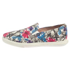 Miu Miu Multicolor Canvas Slip On Flats Size 38
